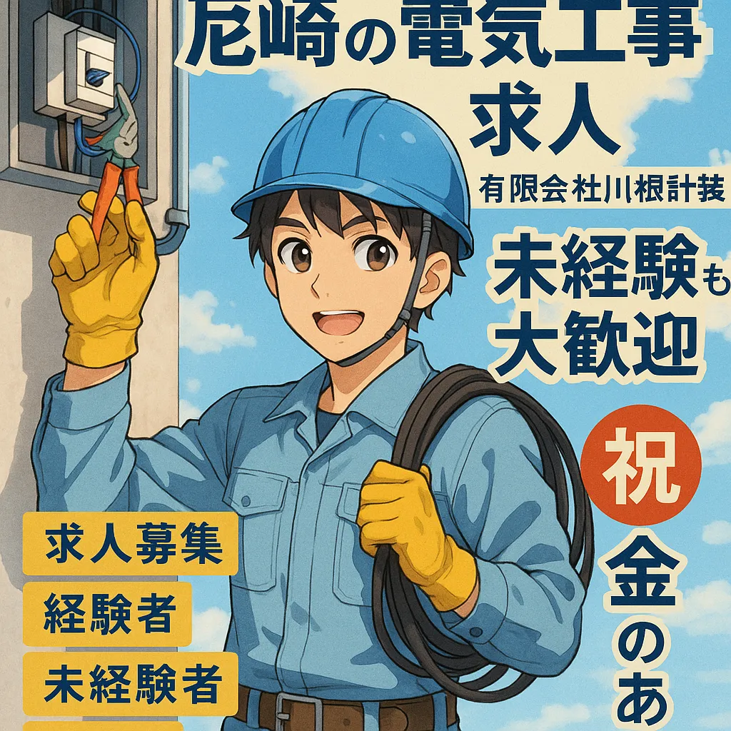 2025年現在 尼崎の電気工事士求人｜有限会社川根計装で未経験も大歓迎