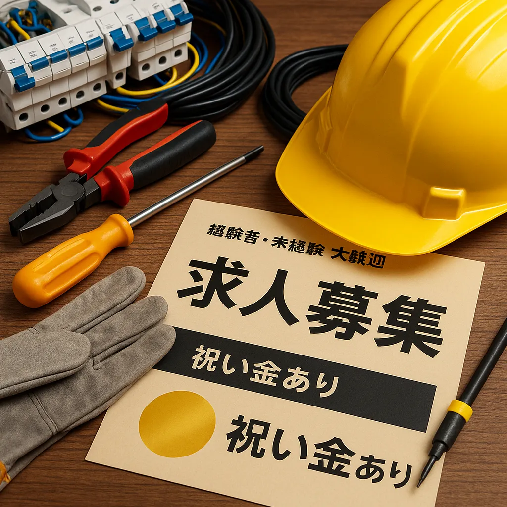 尼崎で電気工事士・計装工事の求人募集｜週休二日・祝い金あり