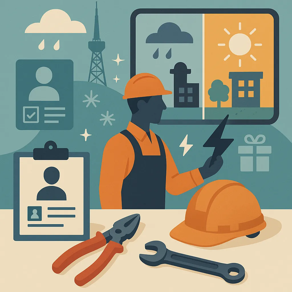 2025年名古屋・広島の날씨で変わる電気工事士の働き方