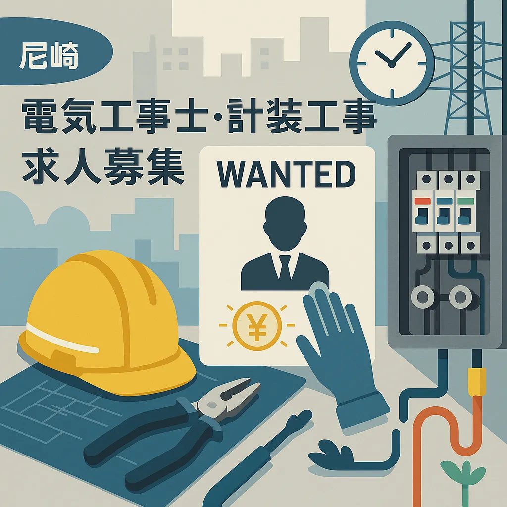 尼崎の電気工事士・計装工事の求人募集【2026年3月】